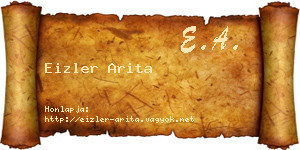 Eizler Arita névjegykártya